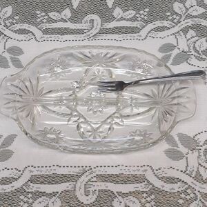 Split Divided Relish Dish, Anchor Hocking Star/David or Early American Prescott